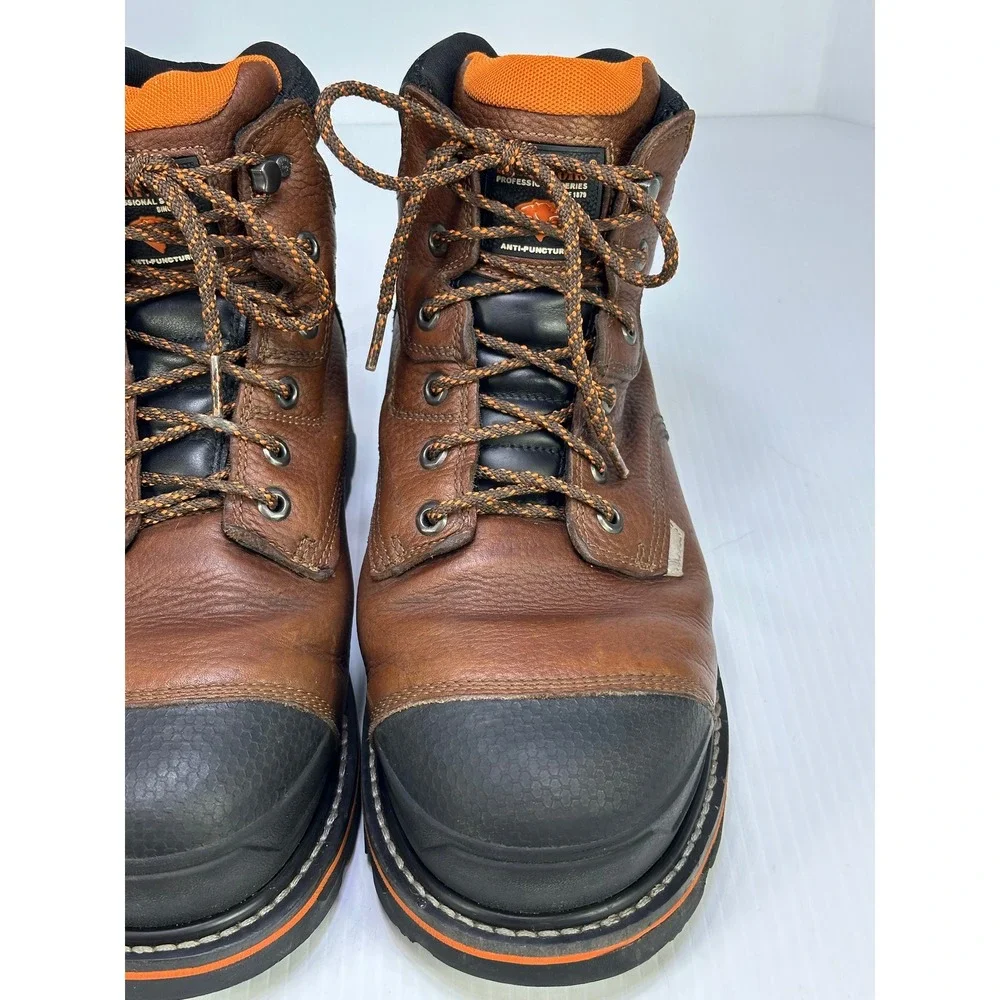 Herman Survivors Mens Brown Leather Steel Toe Work Boots ASTM F2413-18 10.5